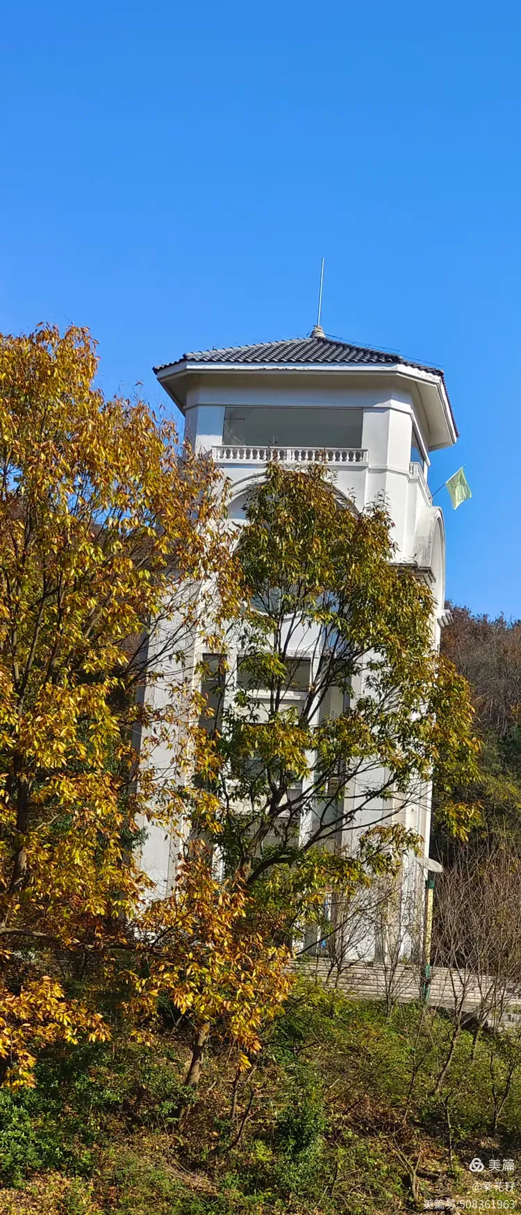 冬日丫髻山晶阳山庄猫塔风景线
